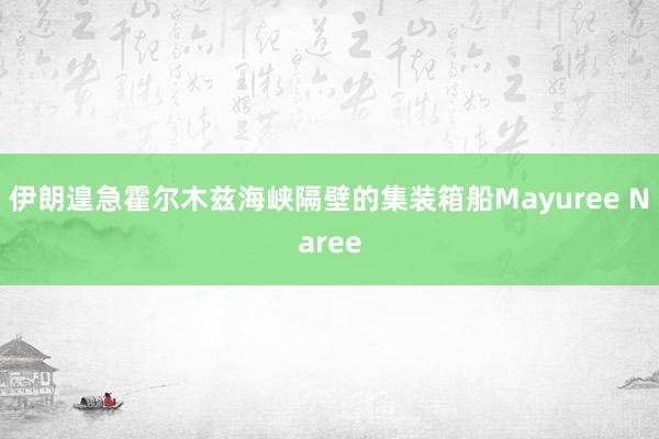 伊朗遑急霍尔木兹海峡隔壁的集装箱船Mayuree Naree