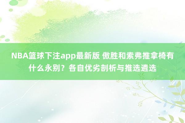 NBA篮球下注app最新版 傲胜和索弗推拿椅有什么永别？各自优劣剖析与推选遴选