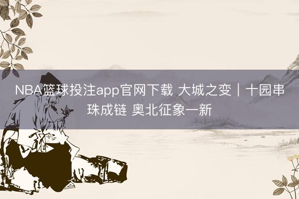 NBA篮球投注app官网下载 大城之变｜十园串珠成链 奥北征象一新