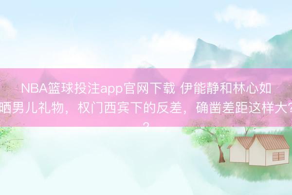 NBA篮球投注app官网下载 伊能静和林心如晒男儿礼物，权门西宾下的反差，确凿差距这样大?