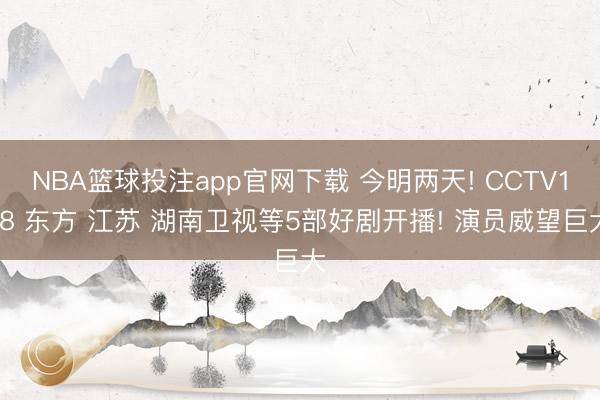 NBA篮球投注app官网下载 今明两天! CCTV1/8 东方 江苏 湖南卫视等5部好剧开播! 演员威望巨大