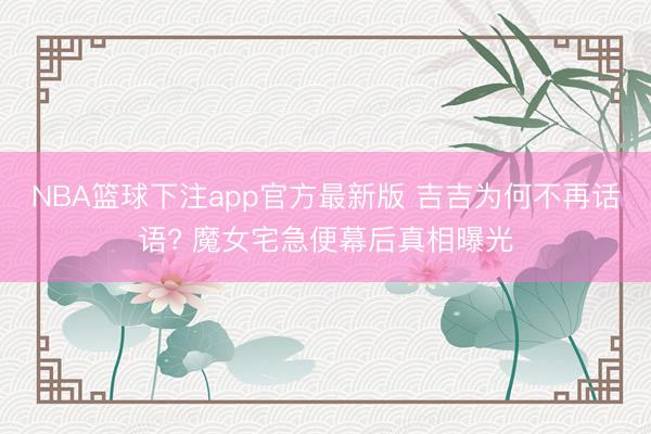 NBA篮球下注app官方最新版 吉吉为何不再话语? 魔女宅急便幕后真相曝光