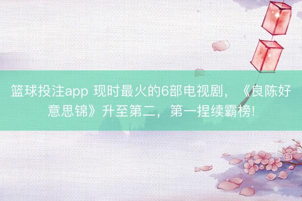 篮球投注app 现时最火的6部电视剧，《良陈好意思锦》升至第二，第一捏续霸榜!