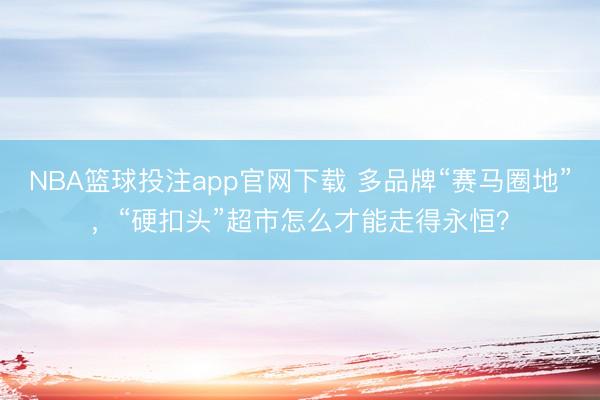 NBA篮球投注app官网下载 多品牌“赛马圈地”，“硬扣头”超市怎么才能走得永恒？