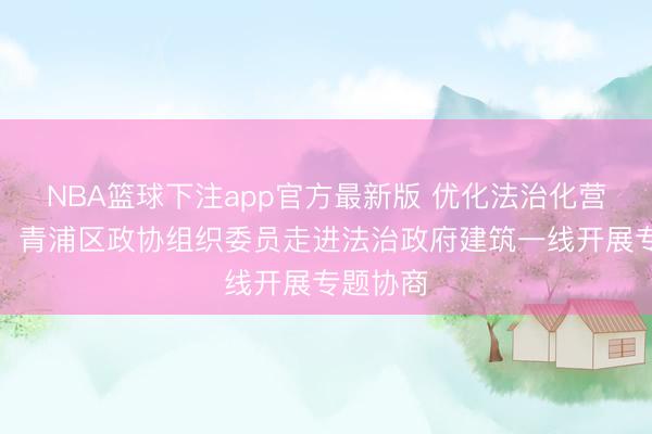 NBA篮球下注app官方最新版 优化法治化营商环境，青浦区政协组织委员走进法治政府建筑一线开展专题协商